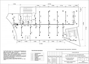 План прокладки трубопроводов на первом этаже