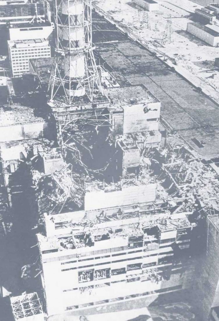 Разрушенный реактор 4-го энергоблока ЧАЭС