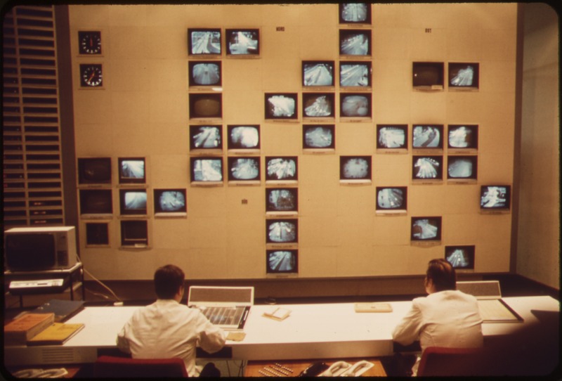 Центр наблюдения телевизионной системы контроля, Мюнхен, 1973 год
