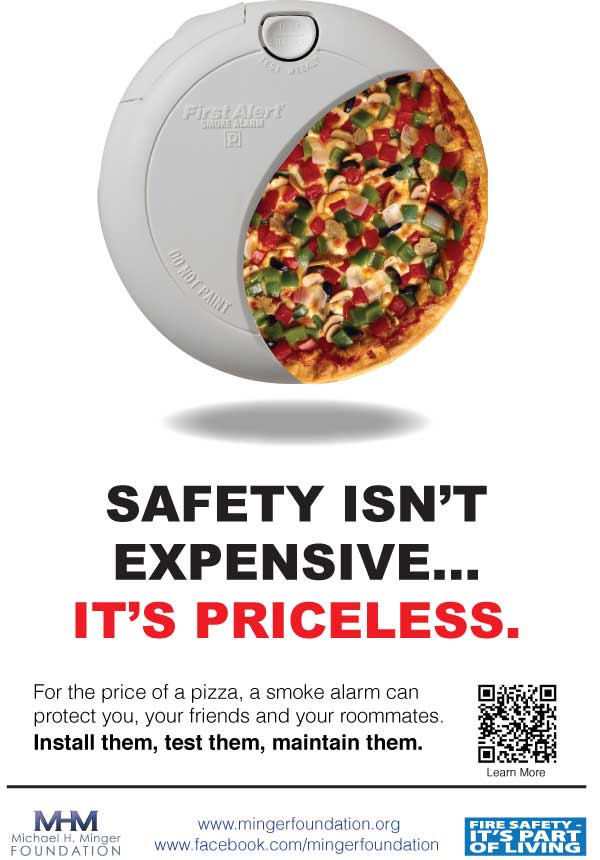 Безопасность стоит недорого. Однако она бесценна. По цене пиццы, пожарная сигнализация защитит тебя, твоих друзей и соседей