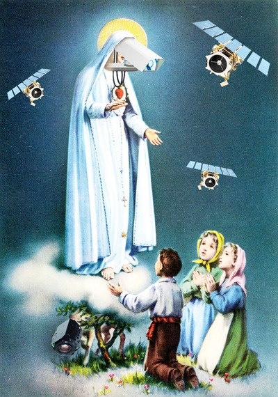 Дева Мария и ангелы - телекамеры