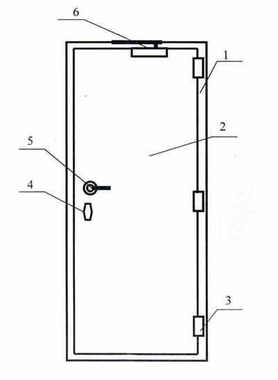 Конструктивная схема двери ДП-60 ООО "Модуль-К" (г.Балашиха)